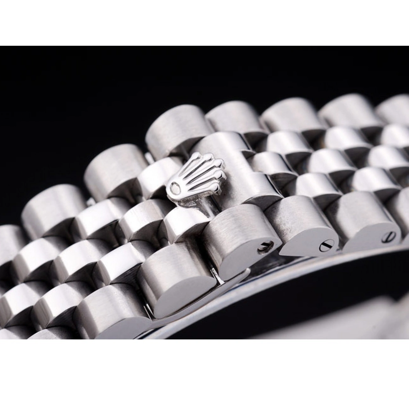 Aaa replica watch Rolex 7456 Dial Black Diamonds Bezel Datejust Ribbed 1013